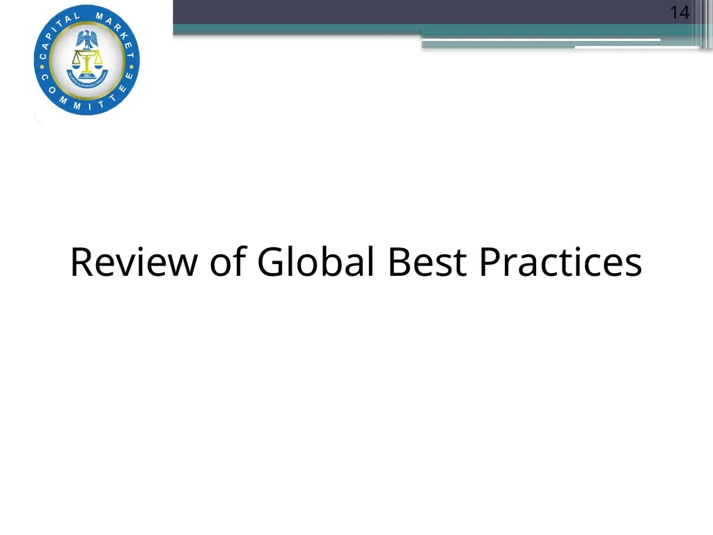 Capital Market Literacy MASTER PLAN (CML-MP) - slide 14 of 27