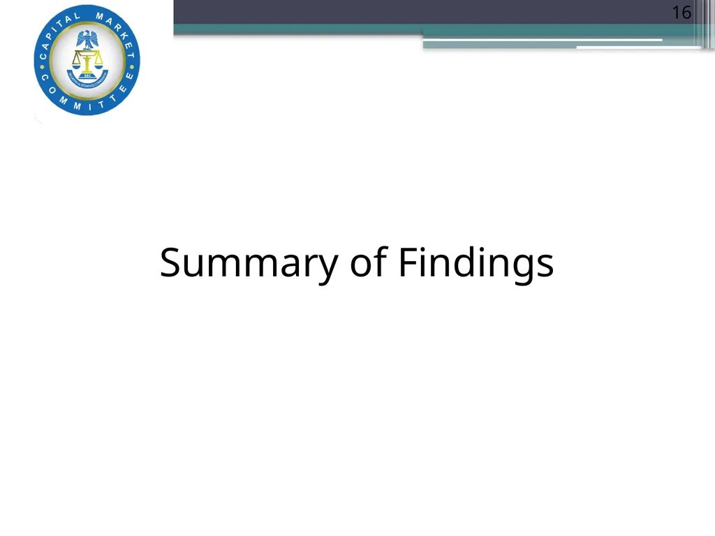 Capital Market Literacy MASTER PLAN (CML-MP) - slide 16 of 27
