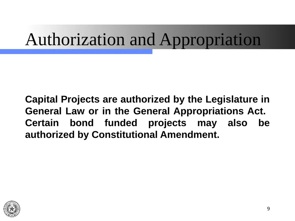 Texas Public Finance Authority Pre-Legislative - slide 9 of 57