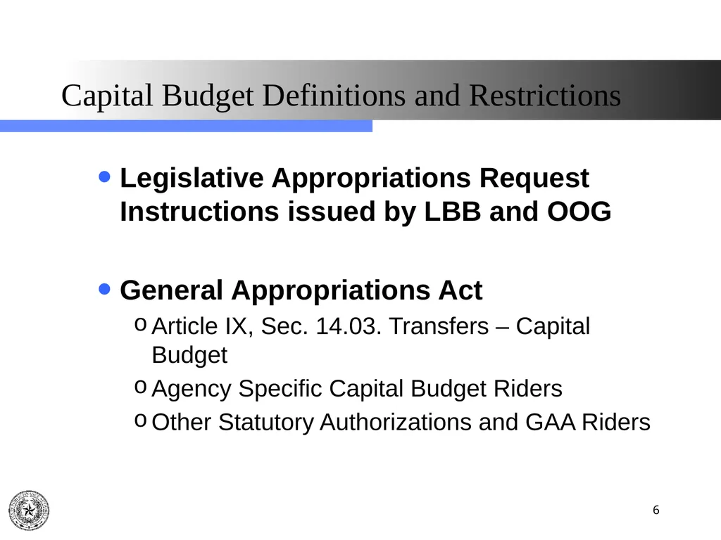 Texas Public Finance Authority Pre-Legislative - slide 6 of 57
