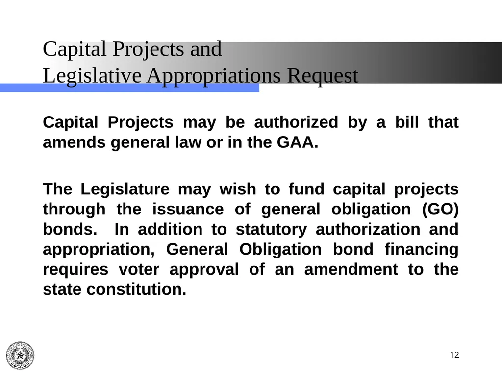 Texas Public Finance Authority Pre-Legislative - slide 12 of 57