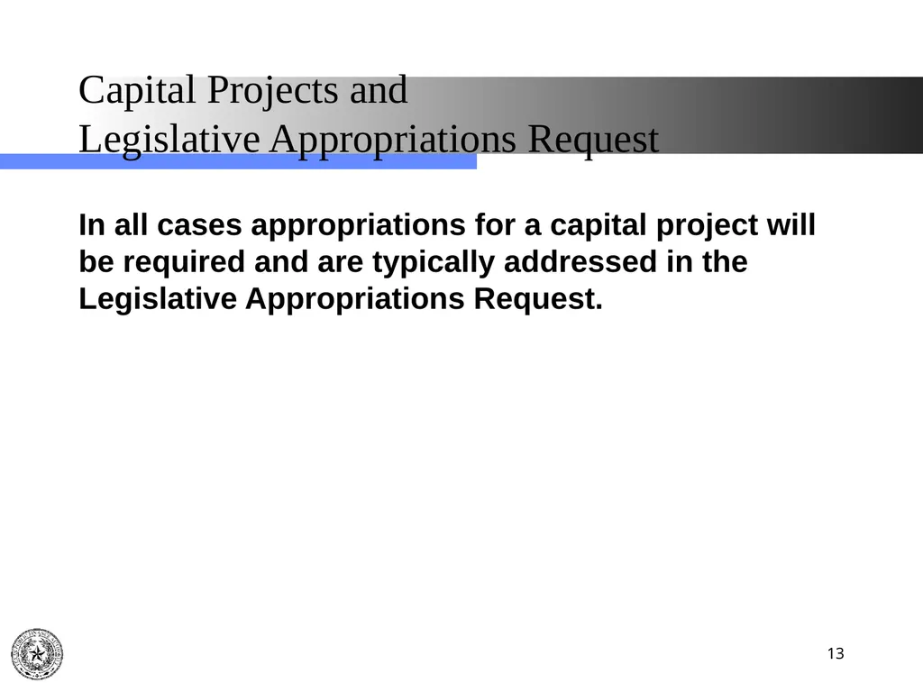 Texas Public Finance Authority Pre-Legislative - slide 13 of 57