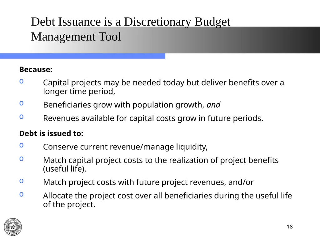 Texas Public Finance Authority Pre-Legislative - slide 18 of 57