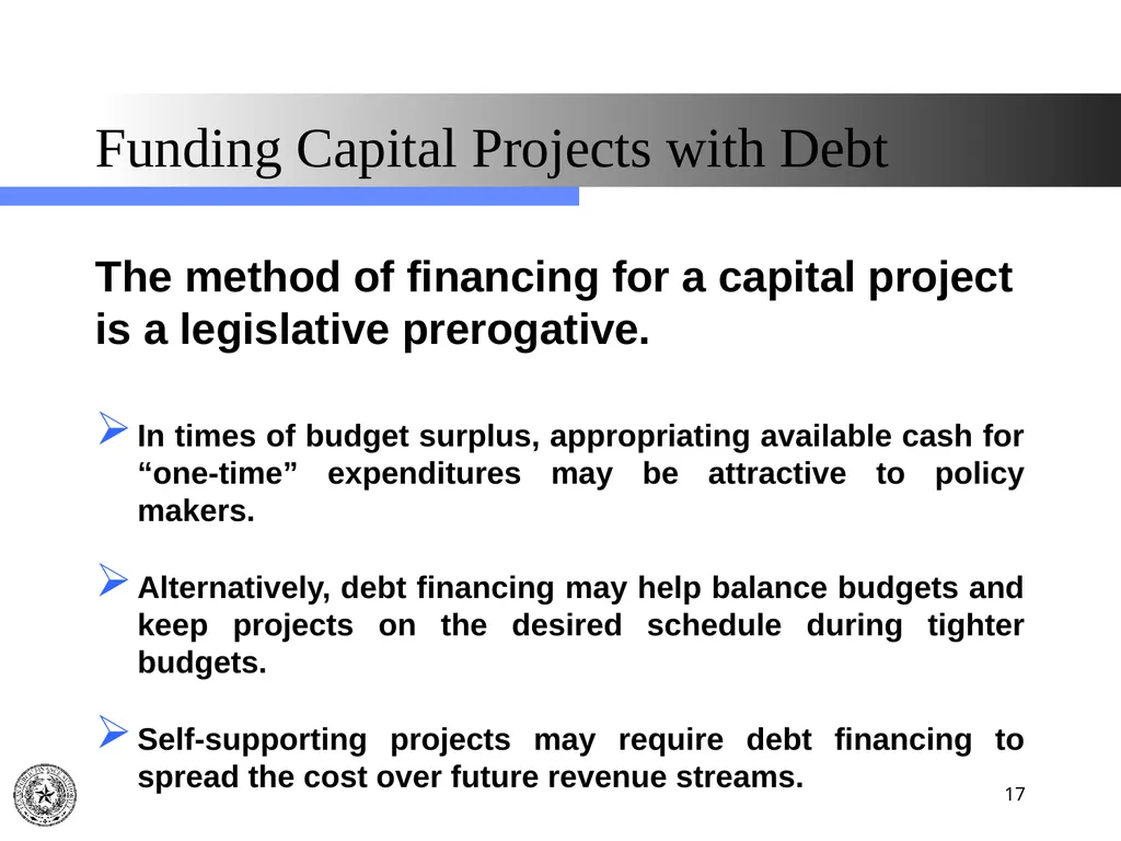 Texas Public Finance Authority Pre-Legislative - slide 17 of 57