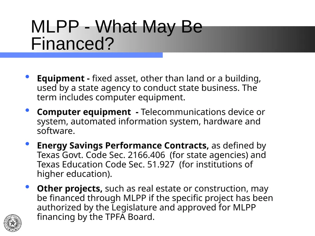 Texas Public Finance Authority Pre-Legislative - slide 44 of 57