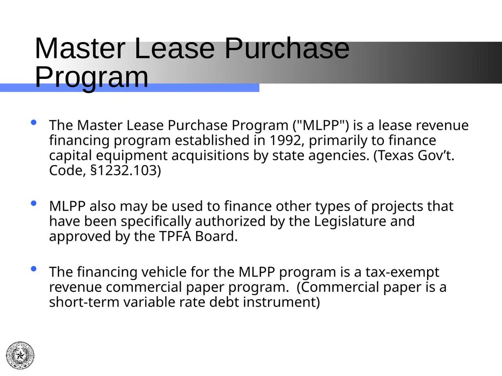 Texas Public Finance Authority Pre-Legislative - slide 42 of 57