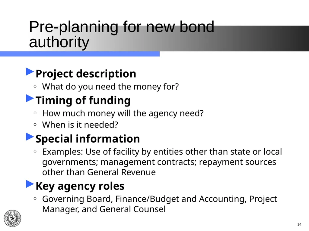 Texas Public Finance Authority Pre-Legislative - slide 14 of 57