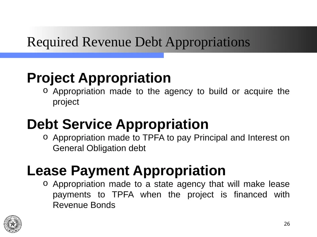 Texas Public Finance Authority Pre-Legislative - slide 26 of 57