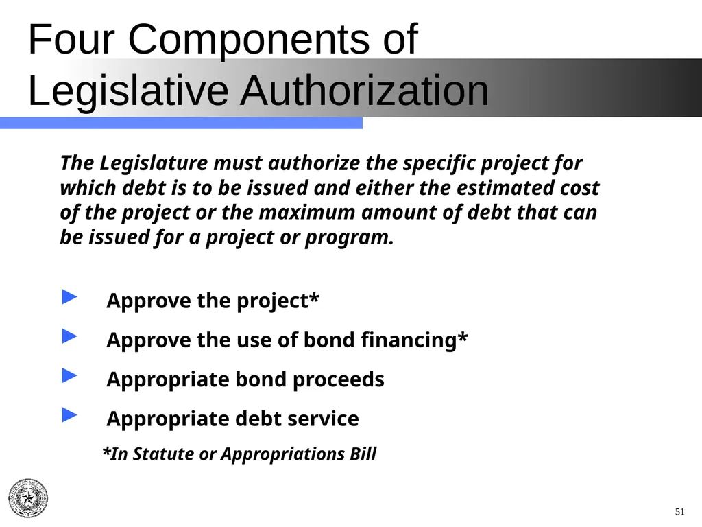 Texas Public Finance Authority Pre-Legislative - slide 51 of 57