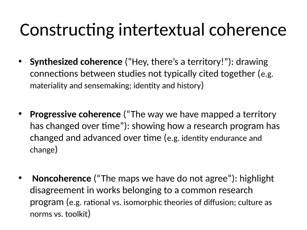 Engaging with the literature Davide Ravasi Cass - slide 26 of 46