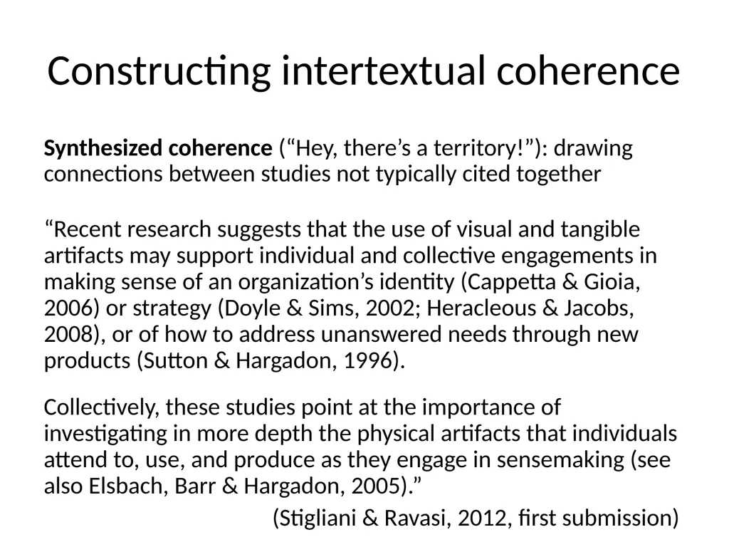 Engaging with the literature Davide Ravasi Cass - slide 27 of 46