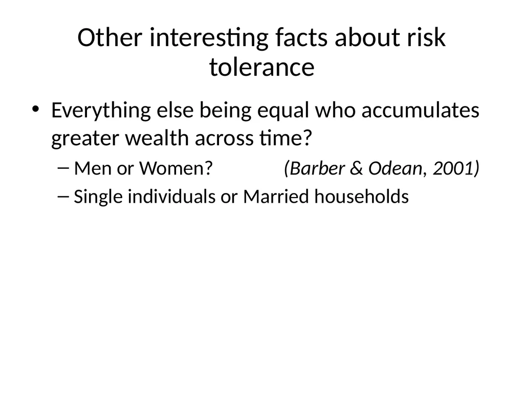 Investing and Behavioral Economics Swarn - slide 20 of 39