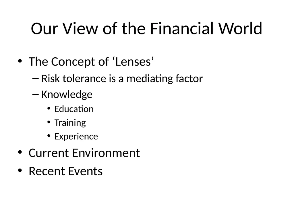 Investing and Behavioral Economics Swarn - slide 5 of 39