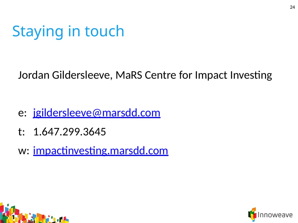 1 Introduction to Outcomes Finance Jordan - slide 24 of 25