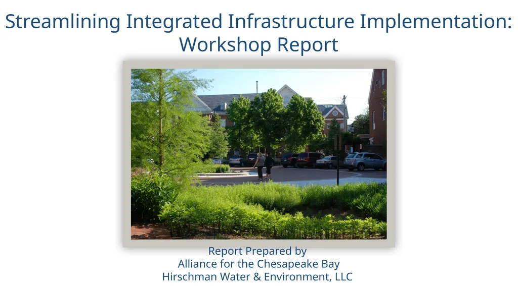 Streamlining Integrated Infrastructure - slide 1 of 9