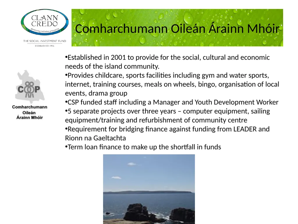 Clann Credo – Community Loan Finance Tracey Hannon - slide 6 of 14