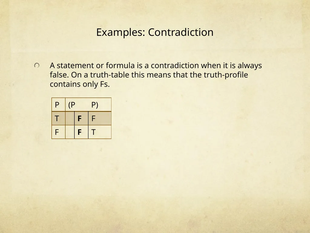 Logic & Critical Reasoning Truth-Table Analysis - slide 10 of 15