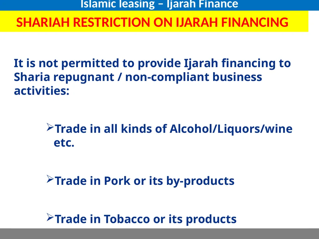 ISLAMIC LEASING FINANCE – IJARAH SHARIAH AWARENESS - slide 12 of 16