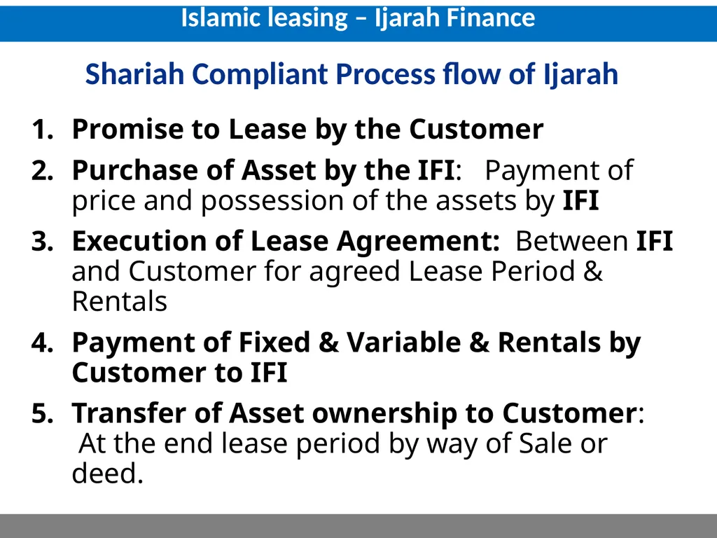 ISLAMIC LEASING FINANCE – IJARAH SHARIAH AWARENESS - slide 15 of 16