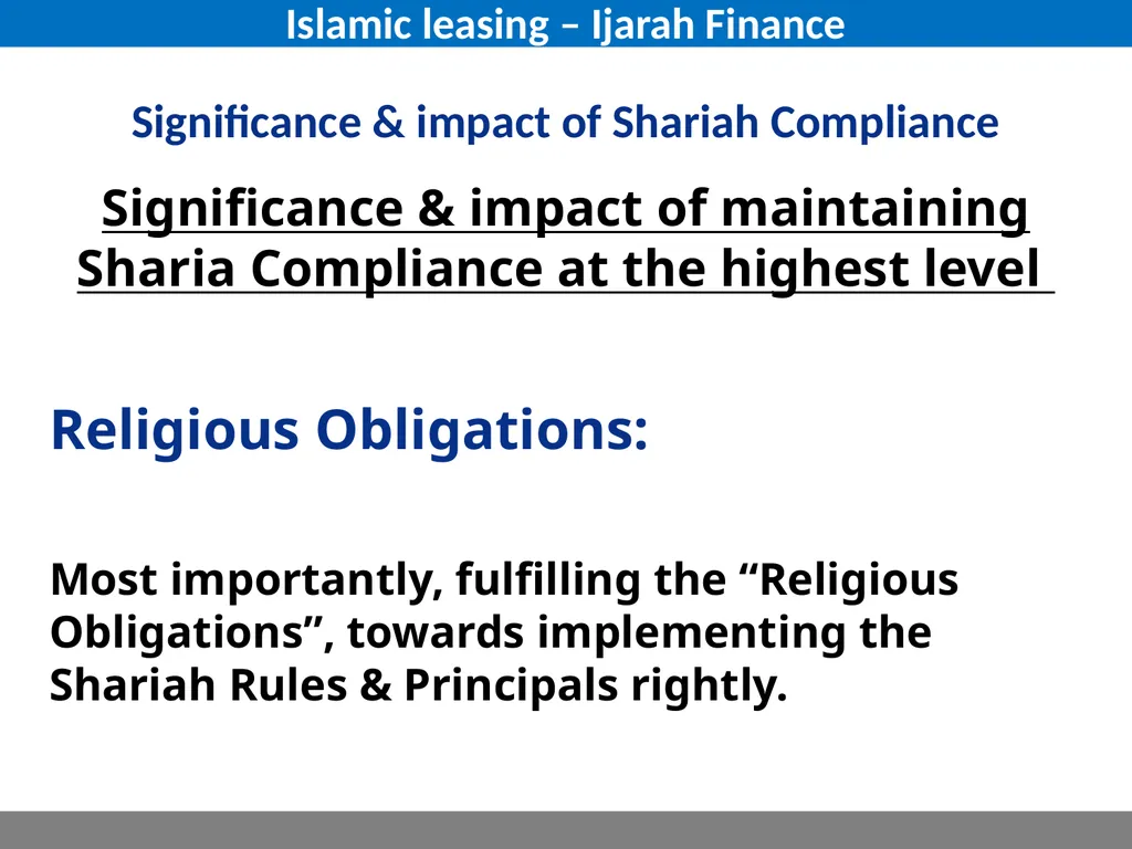 ISLAMIC LEASING FINANCE – IJARAH SHARIAH AWARENESS - slide 11 of 16