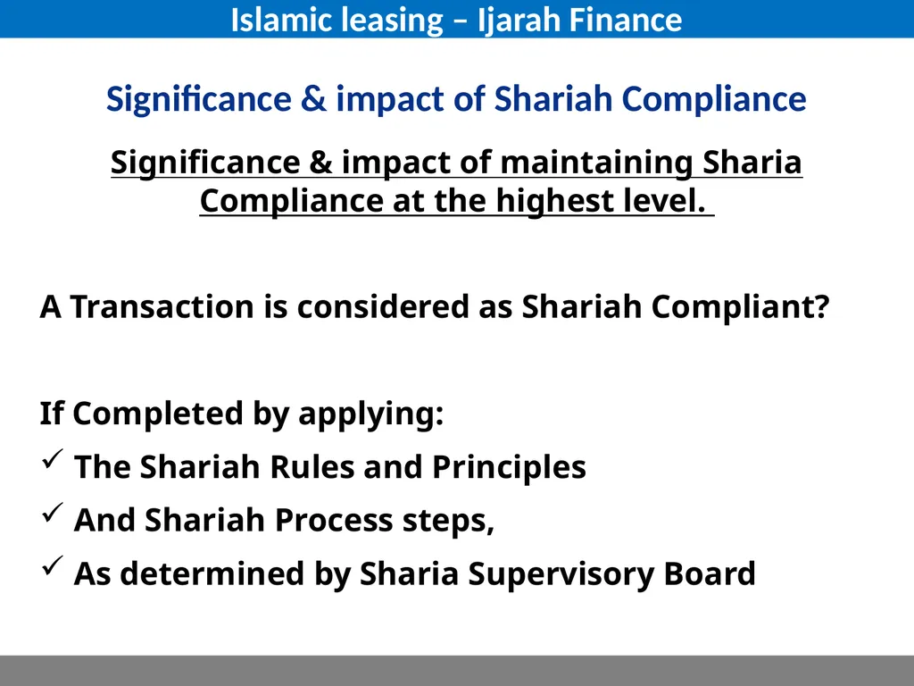 ISLAMIC LEASING FINANCE – IJARAH SHARIAH AWARENESS - slide 4 of 16