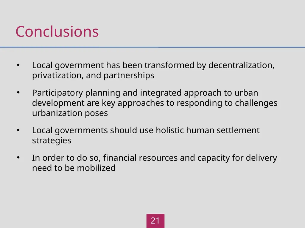 Local Government Learning Outcomes Participants - slide 21 of 21