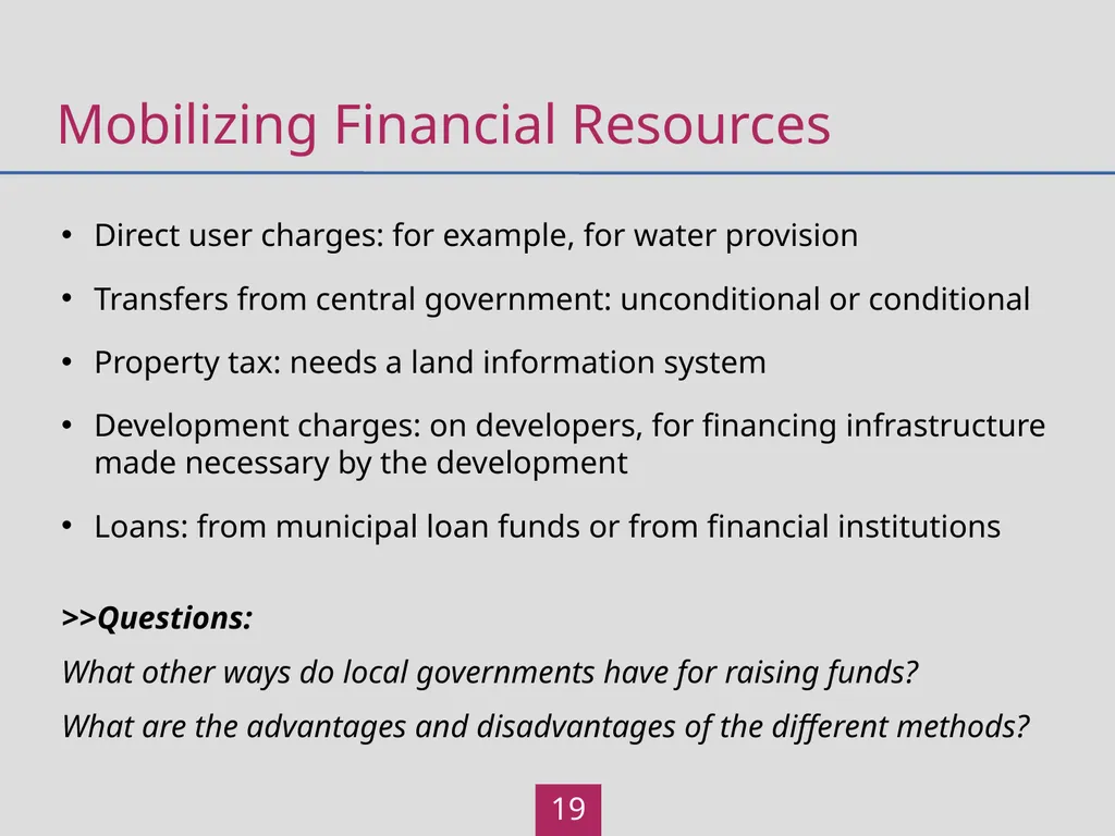 Local Government Learning Outcomes Participants - slide 19 of 21