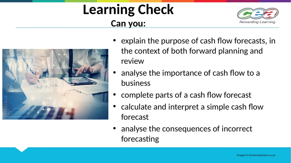 Cash Flow Forecasts GCSE Business Studies Unit 2 - slide 14 of 14