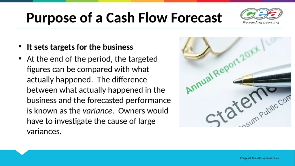 Cash Flow Forecasts GCSE Business Studies Unit 2 - slide 10 of 14