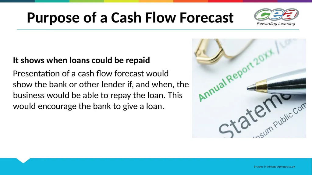 Cash Flow Forecasts GCSE Business Studies Unit 2 - slide 6 of 14