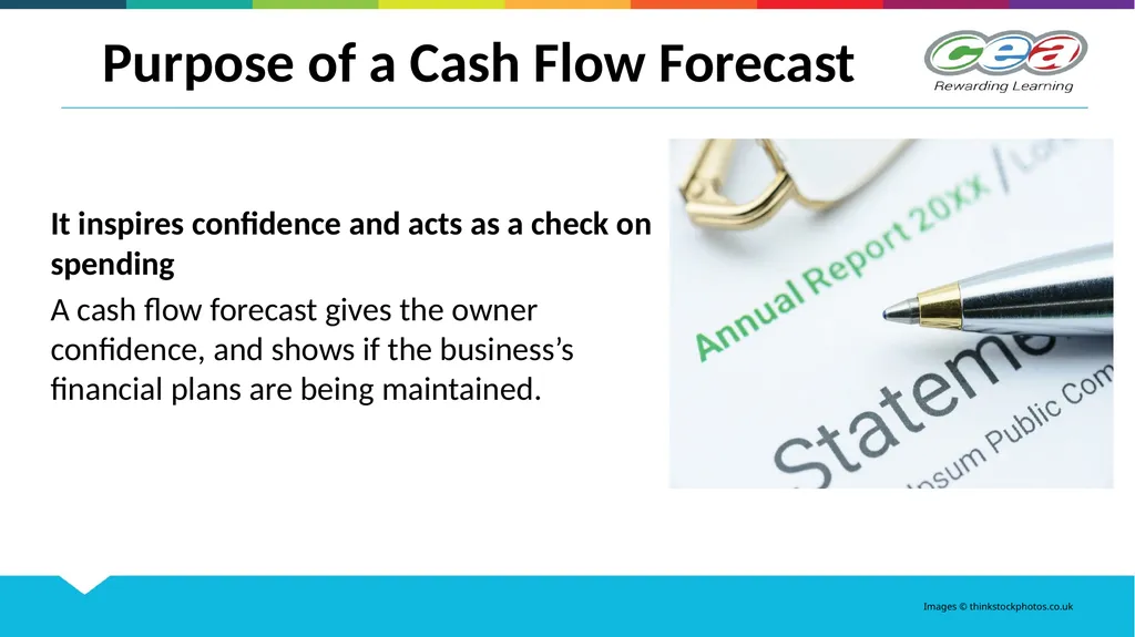 Cash Flow Forecasts GCSE Business Studies Unit 2 - slide 7 of 14