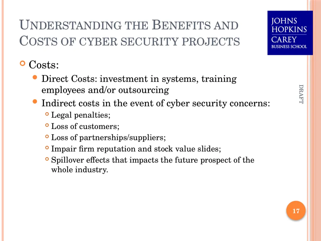 Assessing Cyber Security Investment Options: An - slide 17 of 24