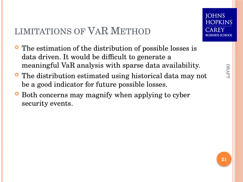 Assessing Cyber Security Investment Options: An - slide 21 of 24
