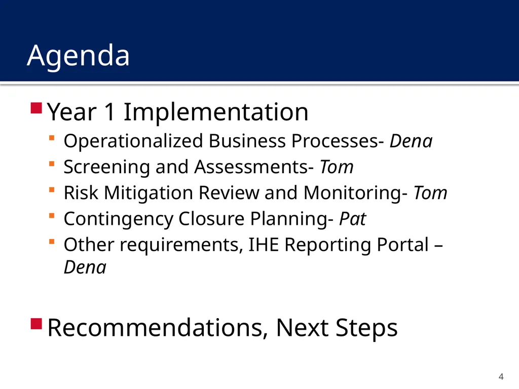 Financial Assessment and Risk Monitoring (FARM) of - slide 4 of 24