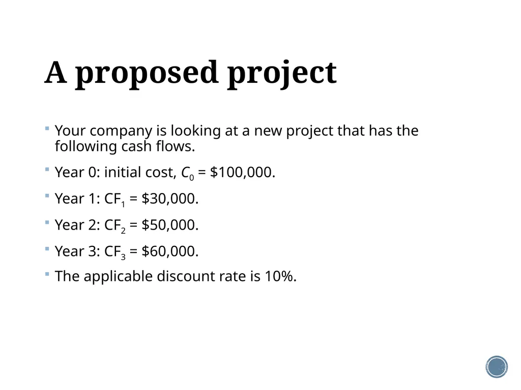 Chapter 5: Net present value and other investment - slide 4 of 40