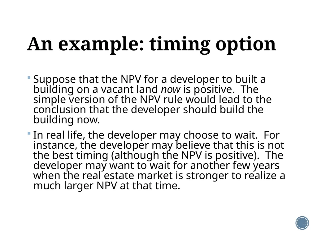 Chapter 5: Net present value and other investment - slide 36 of 40