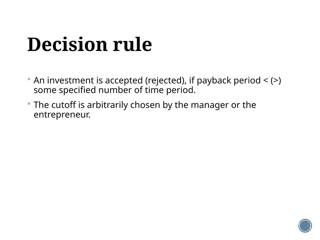 Chapter 5: Net present value and other investment - slide 11 of 40