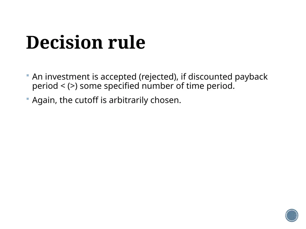 Chapter 5: Net present value and other investment - slide 17 of 40