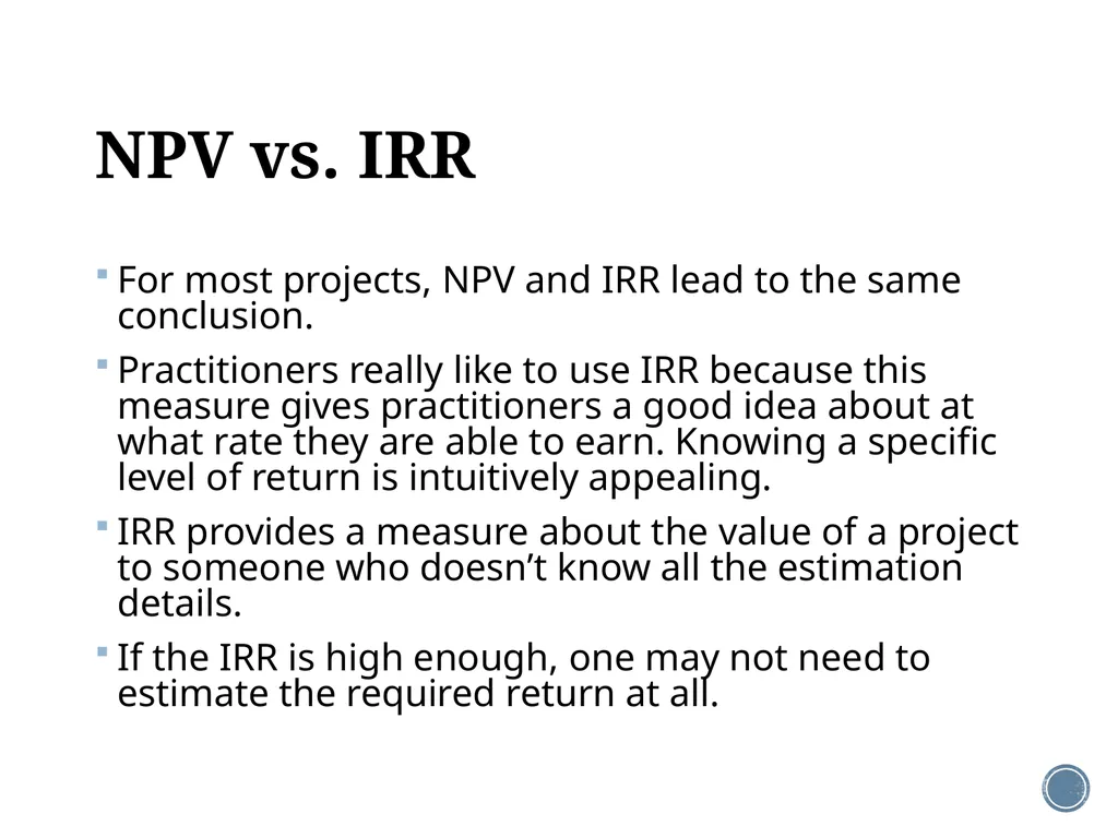 Chapter 5: Net present value and other investment - slide 27 of 40