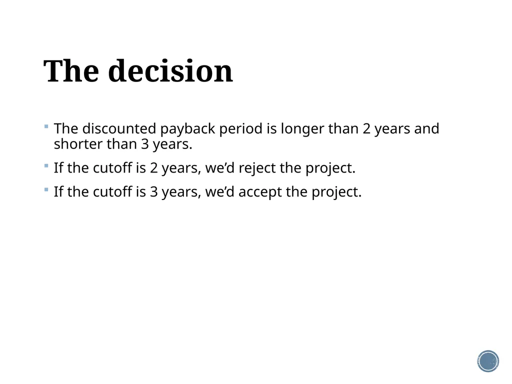 Chapter 5: Net present value and other investment - slide 19 of 40