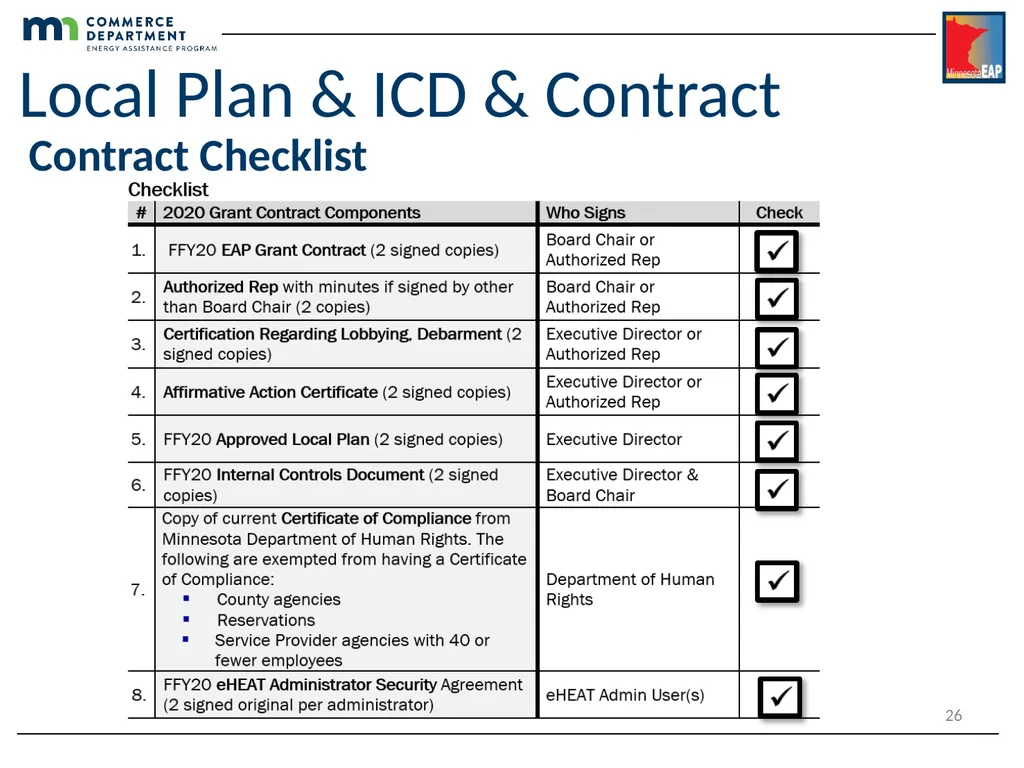 Energy Assistance Program FFY20 Annual Training - slide 26 of 27