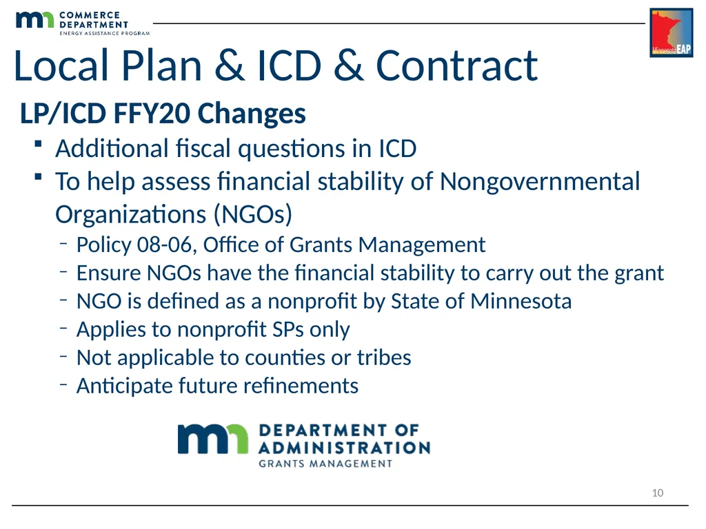 Energy Assistance Program FFY20 Annual Training - slide 10 of 27