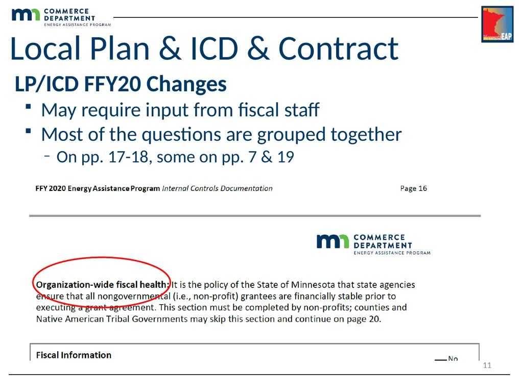 Energy Assistance Program FFY20 Annual Training - slide 11 of 27
