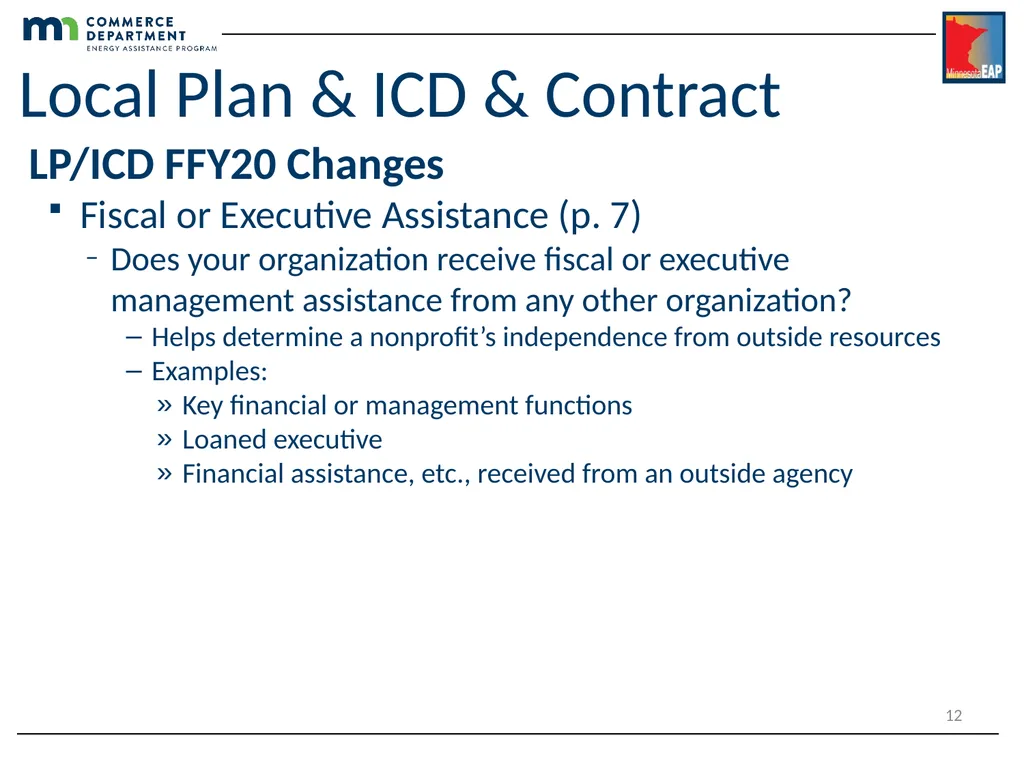 Energy Assistance Program FFY20 Annual Training - slide 12 of 27