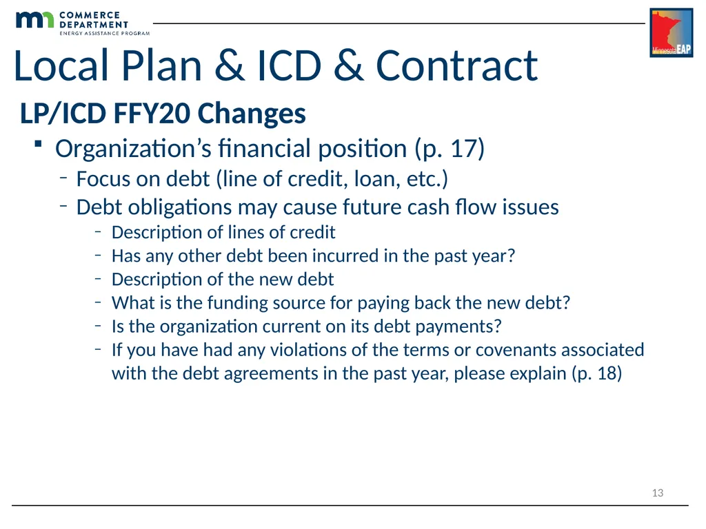 Energy Assistance Program FFY20 Annual Training - slide 13 of 27