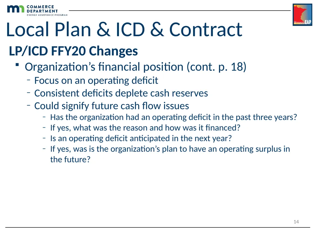 Energy Assistance Program FFY20 Annual Training - slide 14 of 27