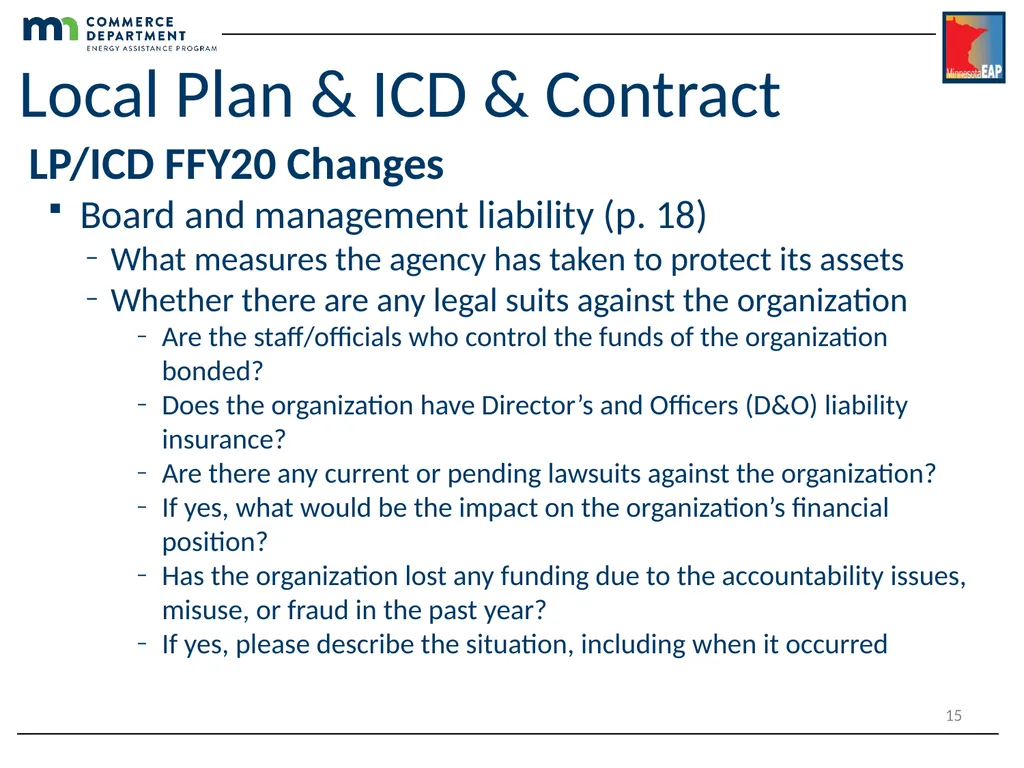 Energy Assistance Program FFY20 Annual Training - slide 15 of 27