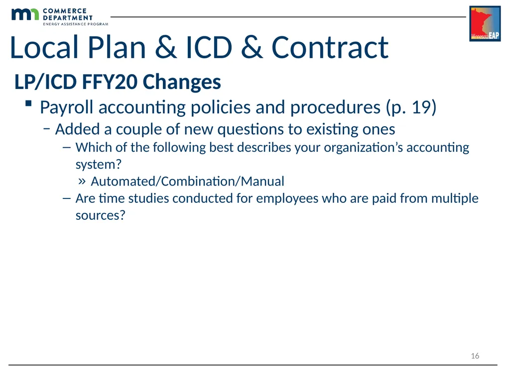 Energy Assistance Program FFY20 Annual Training - slide 16 of 27