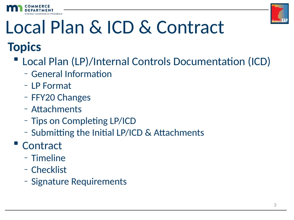Energy Assistance Program FFY20 Annual Training - slide 3 of 27