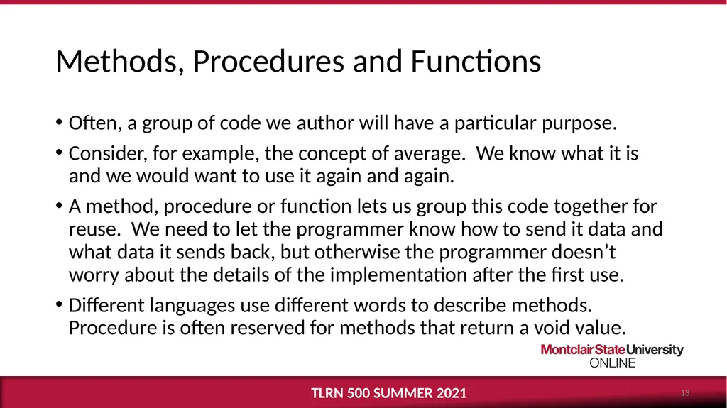 Computational Thinking Dr. Katherine Herbert - slide 13 of 19